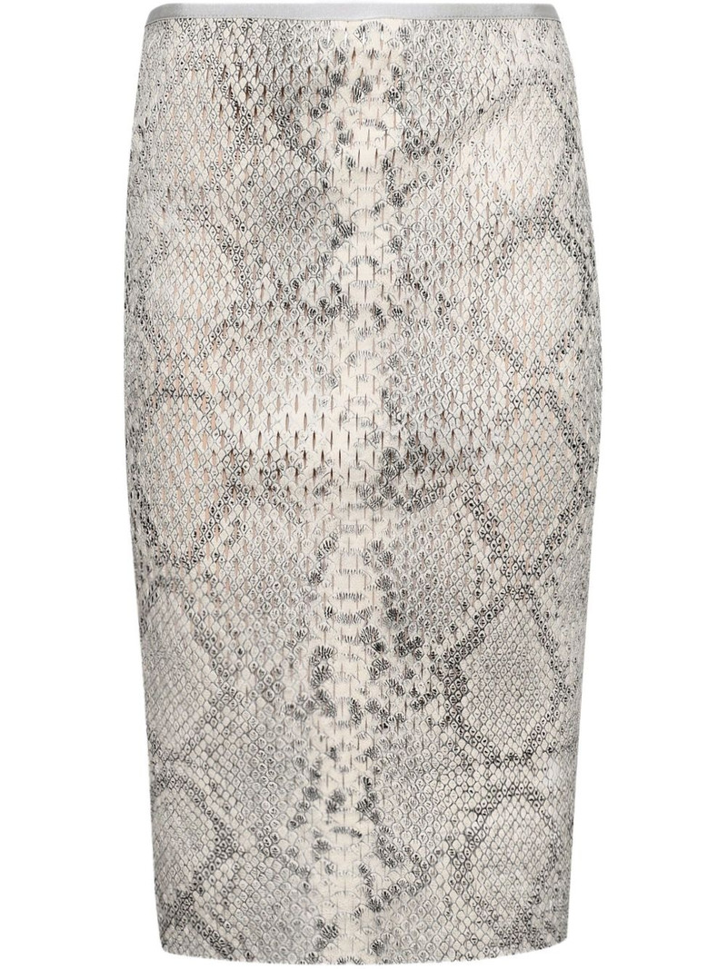 snake-print pencil skirt 1