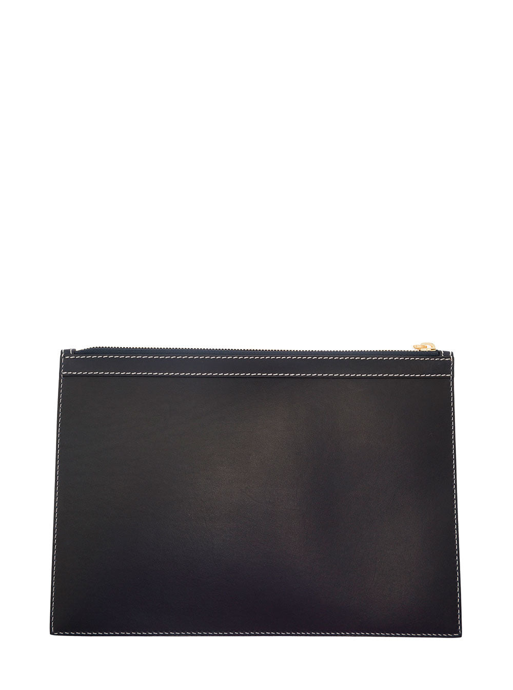 Thom Browne Men Blue Clutch With Logo Detail In Leather Man - 2