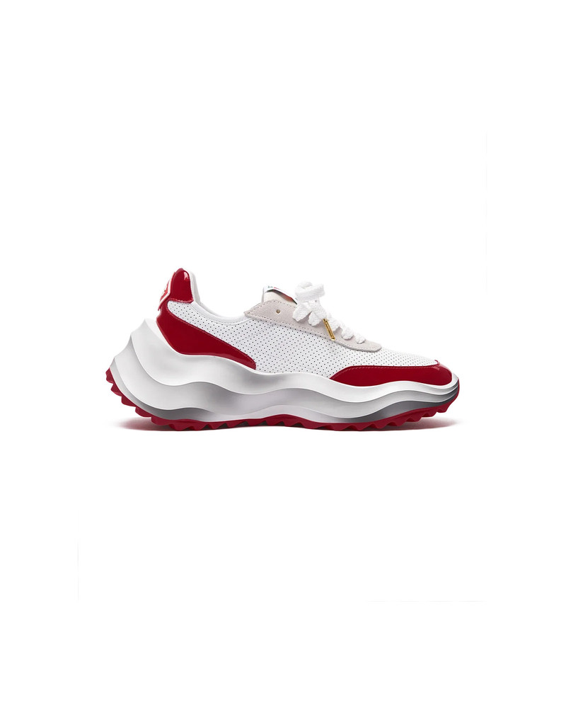 CASABLANCA Mens Atlantis White & Haute Red Sneaker outlook