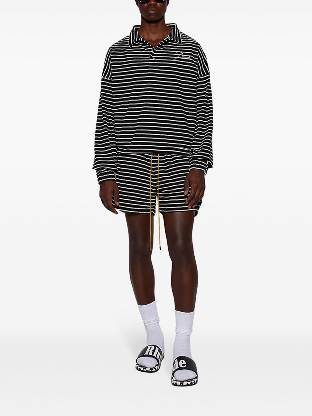 striped terry-cloth shorts - 2