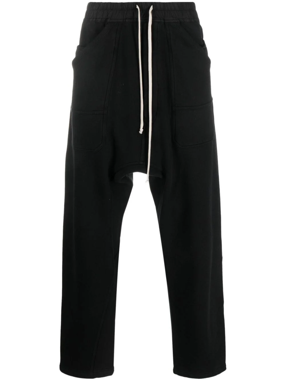 organic-cotton drawstring-waist trousers - 1