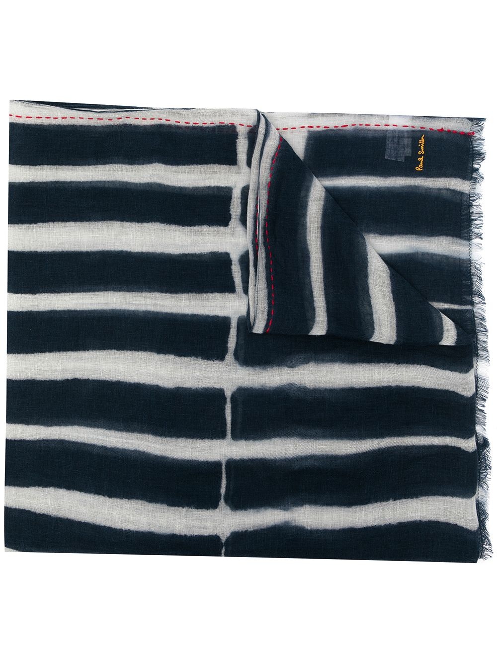 striped linen scarf - 1