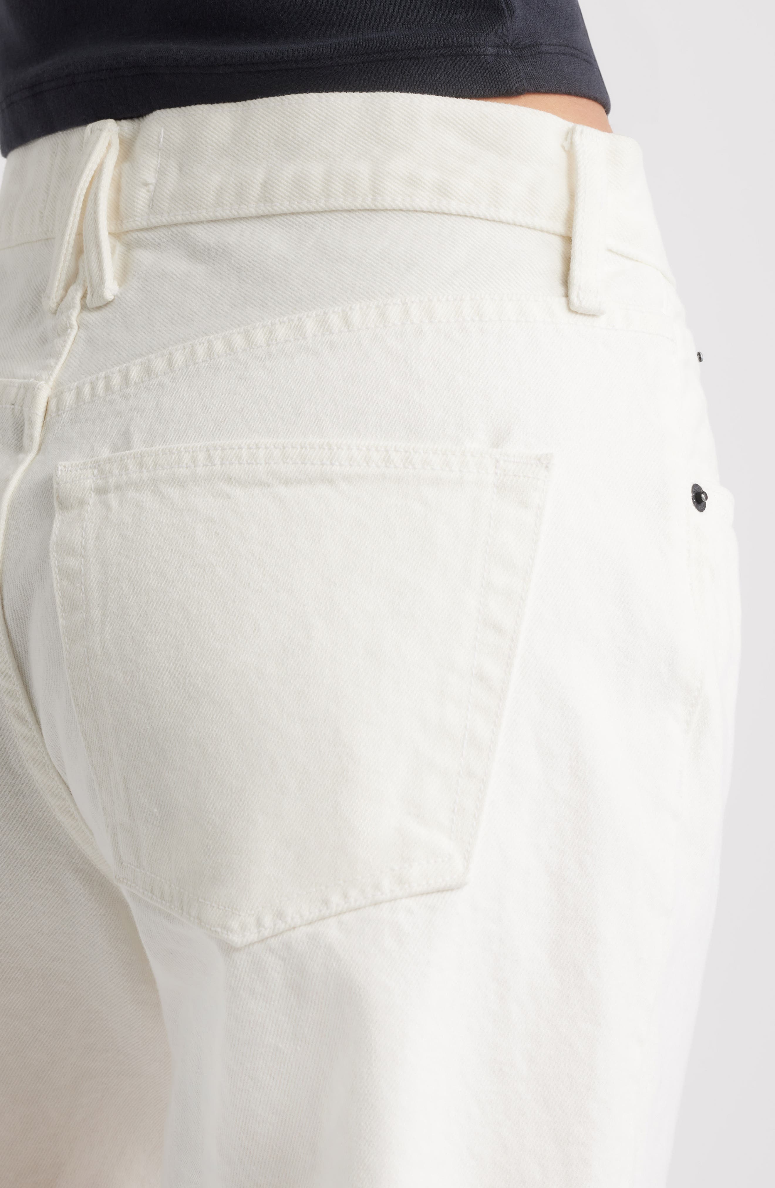 SLVRLAKE Sienna High Waist Cutoff Denim Shorts in White at Nordstrom - 4