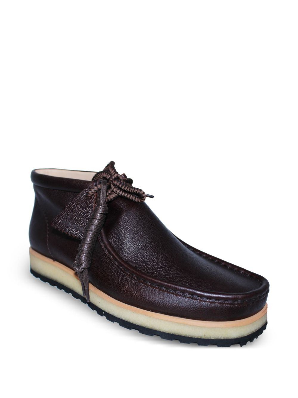 leather lace-up desert boots - 2