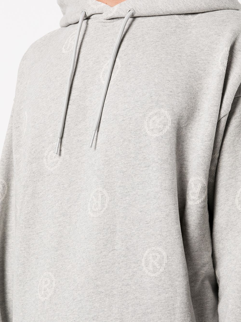 logo-print cotton hoodie - 5