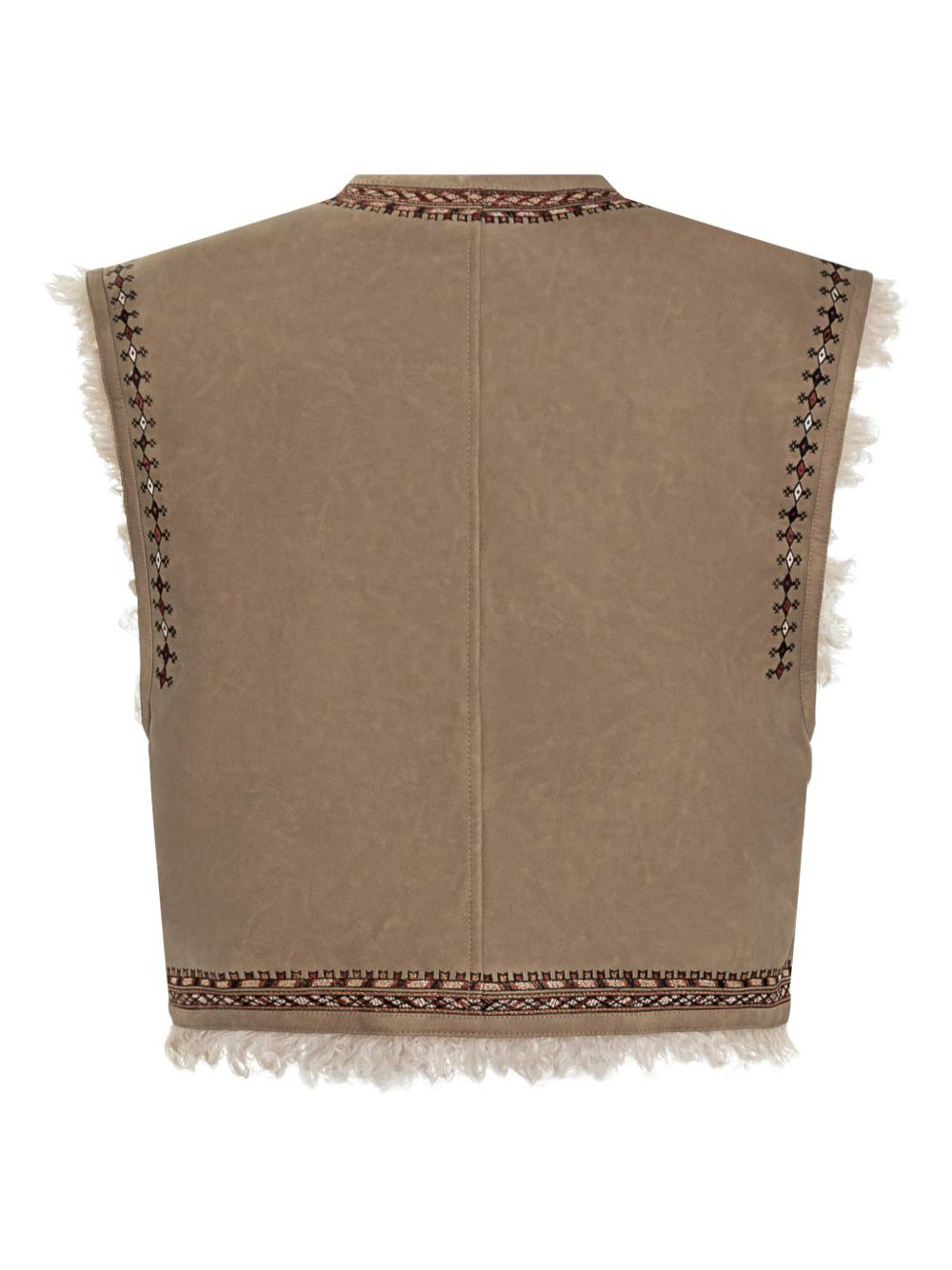 Clemencia embroidered shearling vest - 2