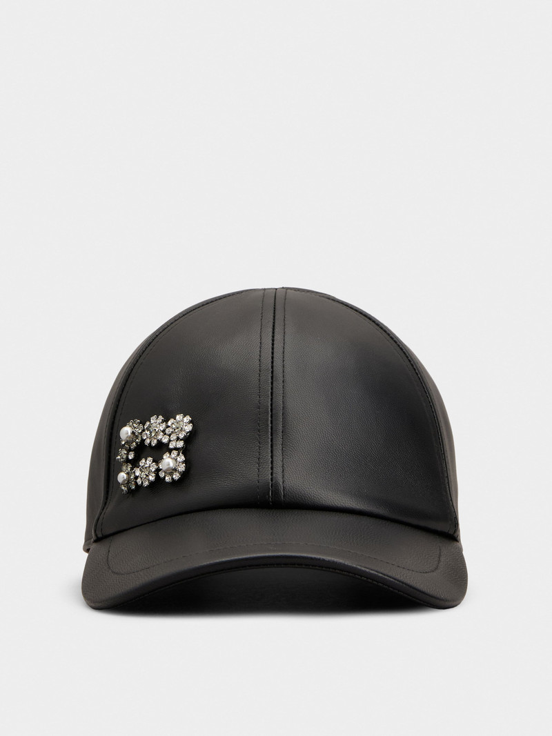 Efflorescence Baseball Cap in leather 1