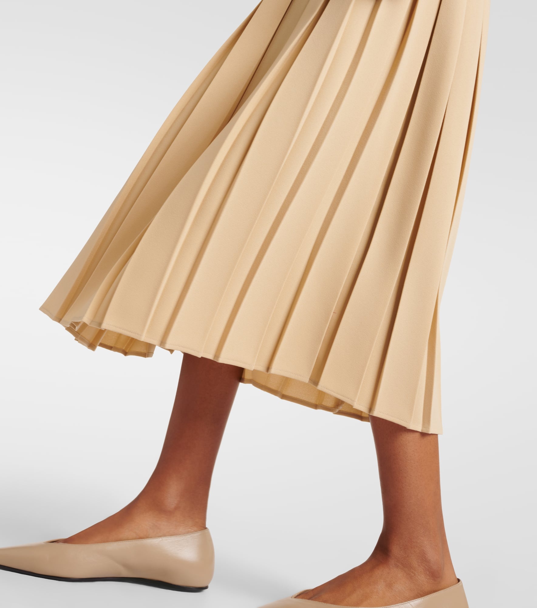 Luisa pleated midi skirt - 5