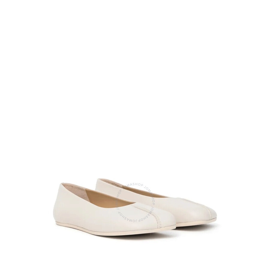 MM6 Stitch-Out Leather Ballet Flats - 2