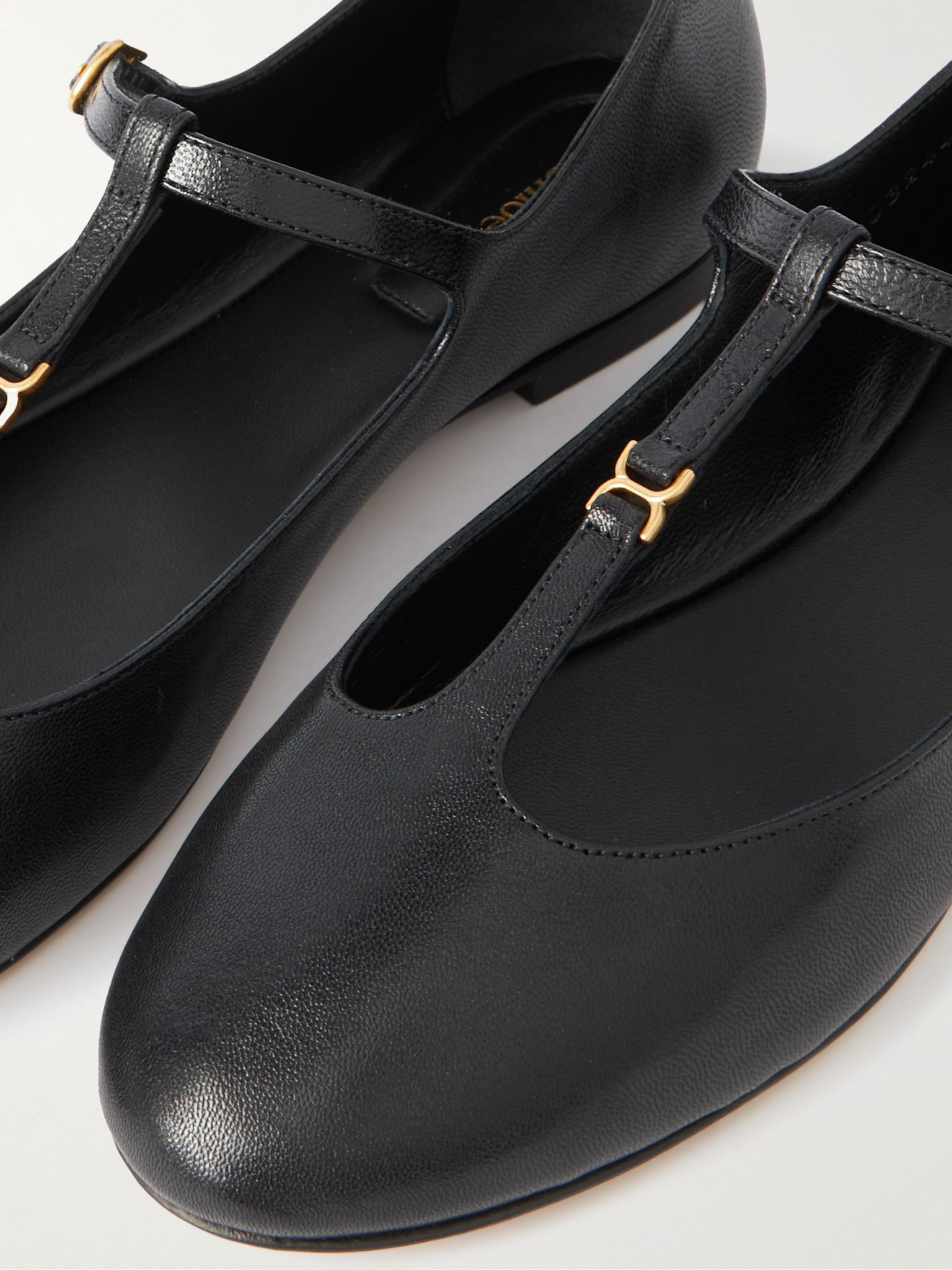 Marcie embellished leather ballet flats Black - 4