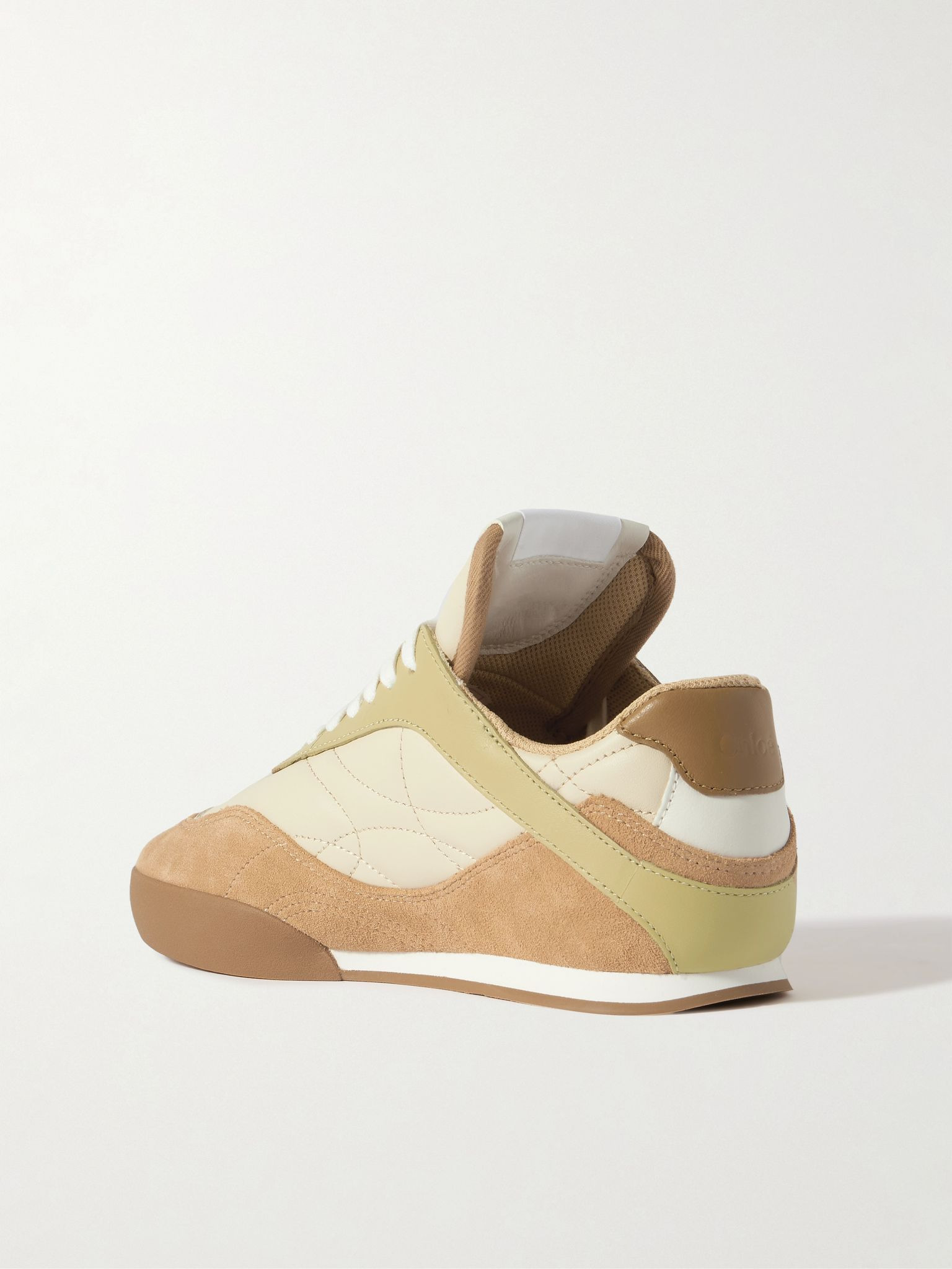 Kick suede and leather sneakers Tan - 3