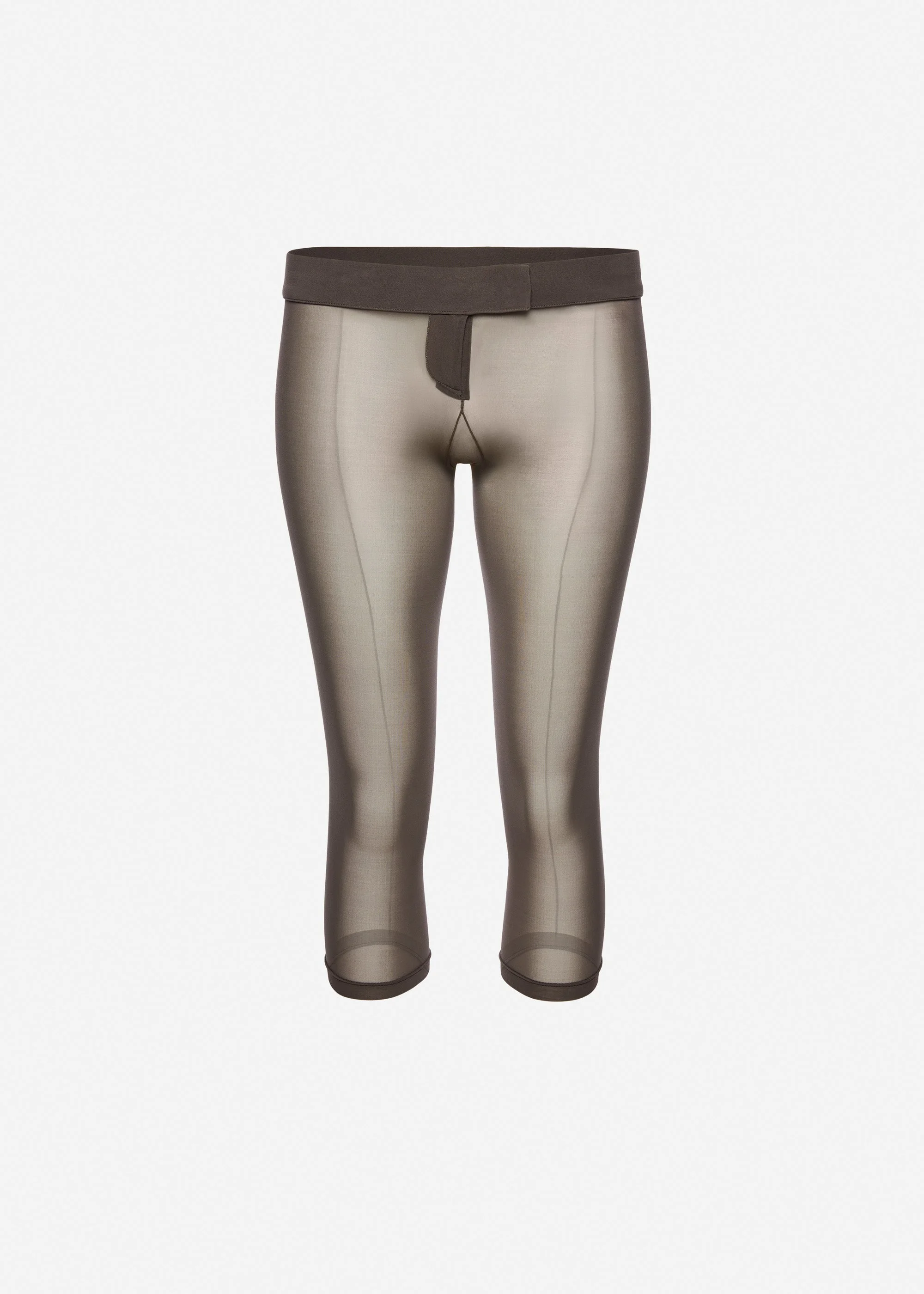 Low-rise capri pants in light brown - 1