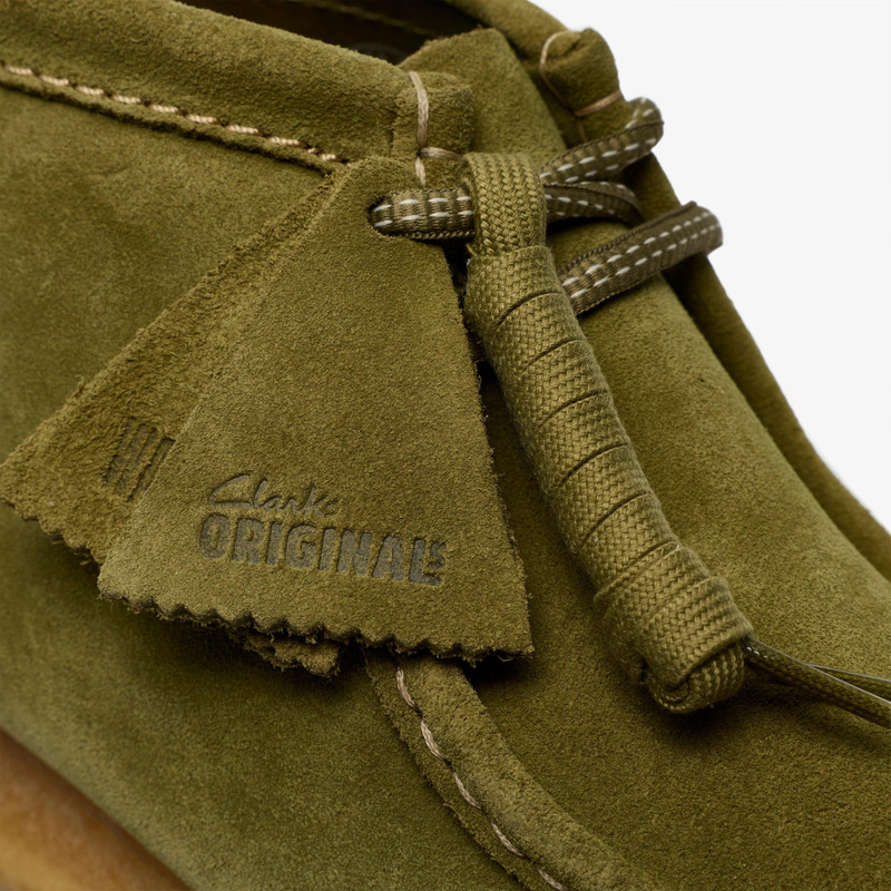 Wallabee Boot Green Suede 8