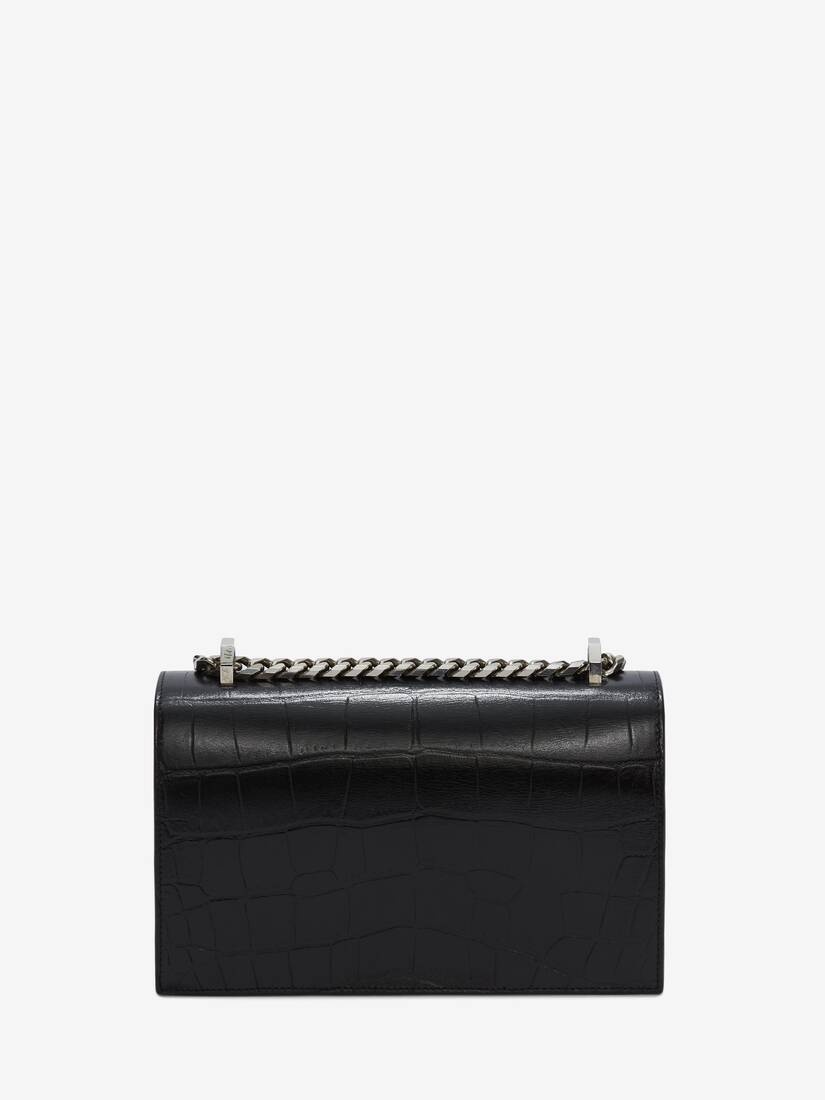 Women's Jewelled Satchel in Black - 4