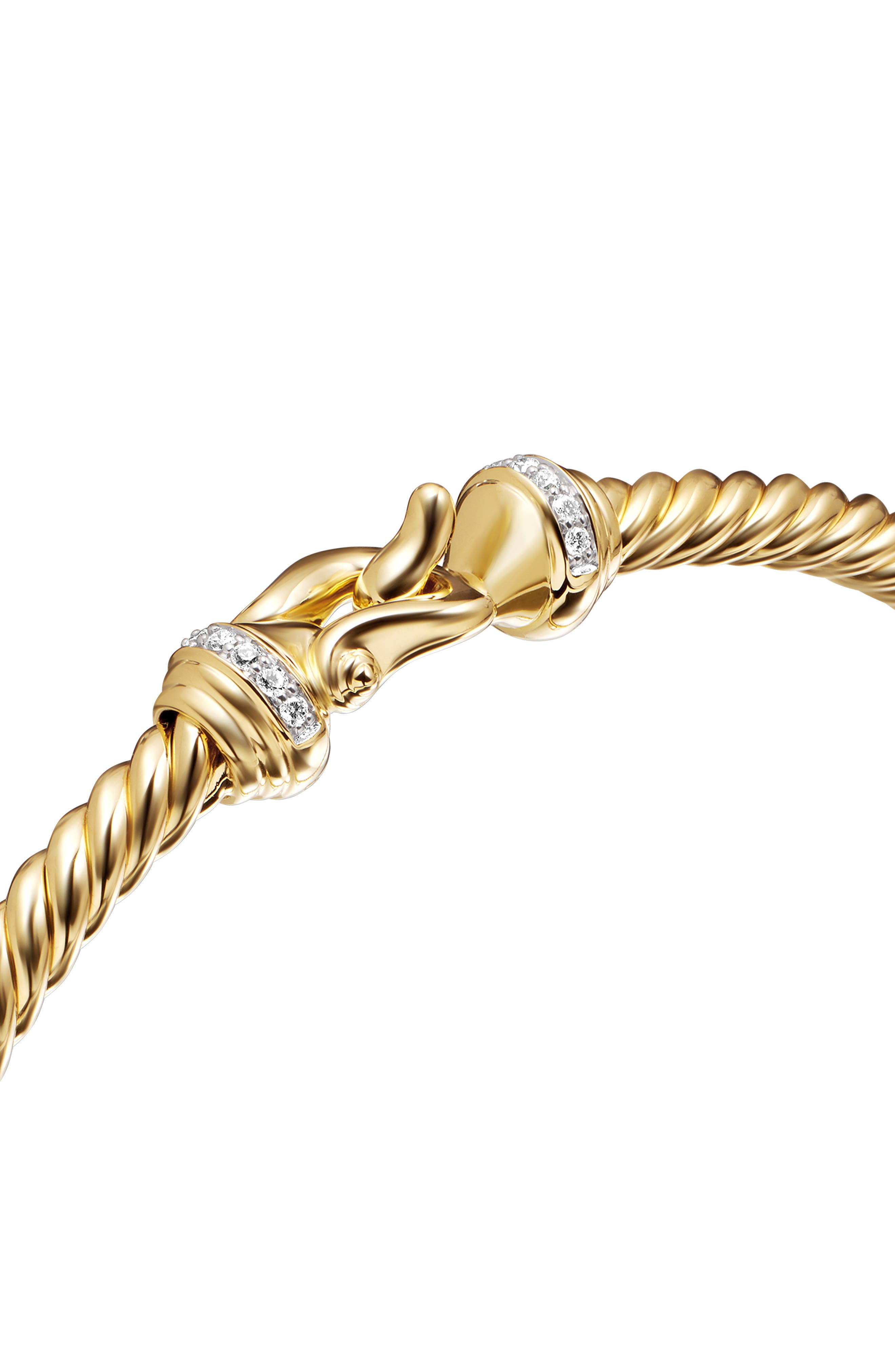 David Yurman Buckle Cablespira® 18K Yellow Gold & Diamond Bracelet, 3.5mm in Gold/Diamond at Nordstr - 7