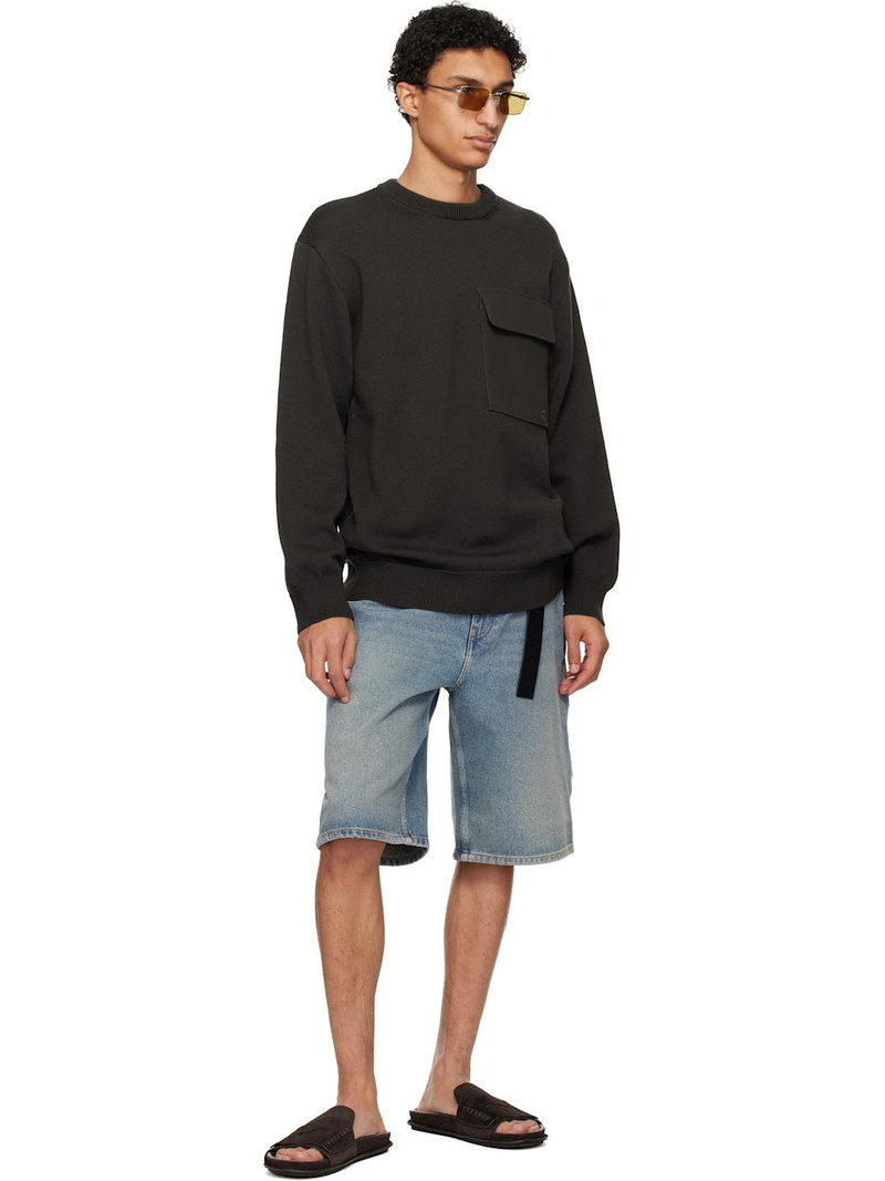 courrèges Brown Utility Wool Sweater outlook