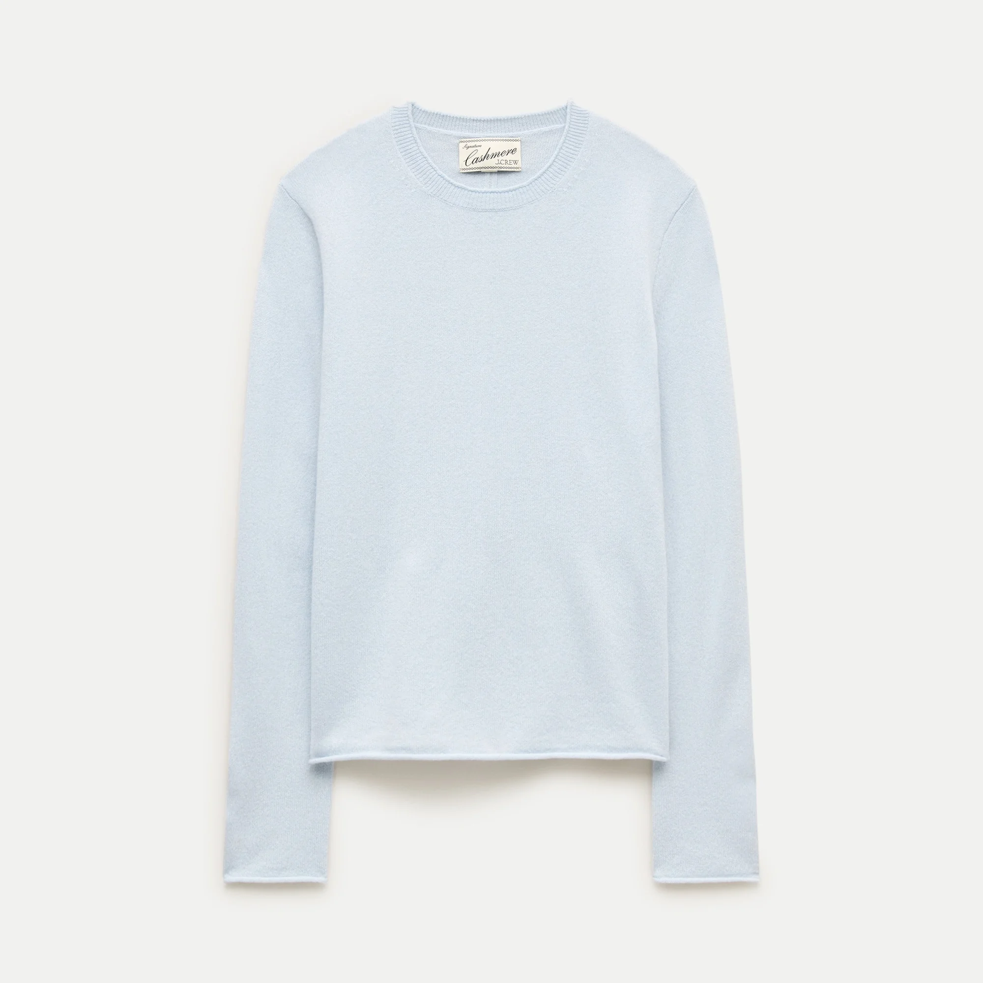 Rolled cashmere long-sleeve sweater - 1