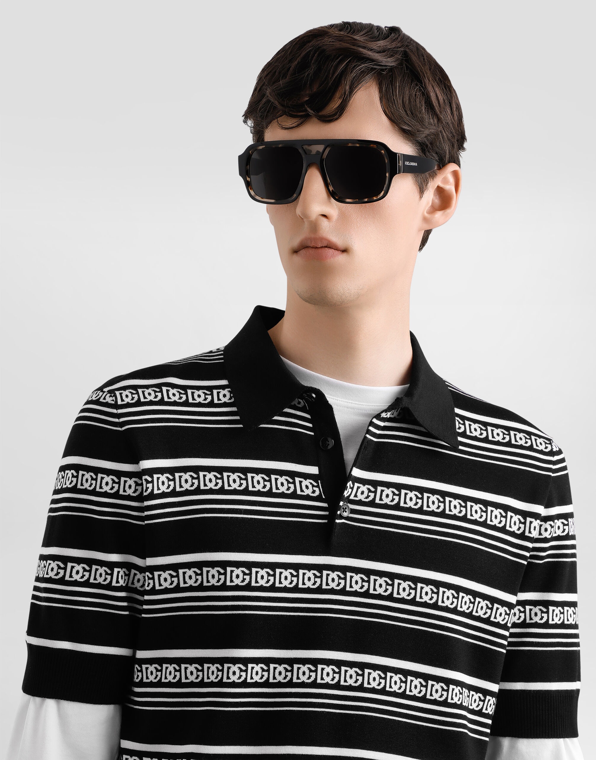 Silk polo shirt with logo - 4