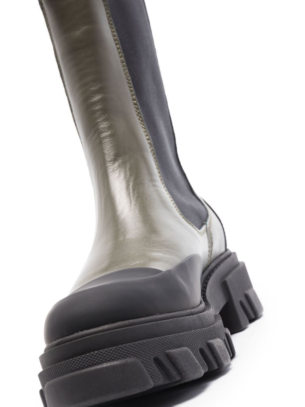 polished-finish ridged-sole boots - 2