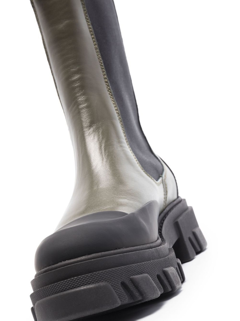 GANNI polished-finish ridged-sole boots outlook
