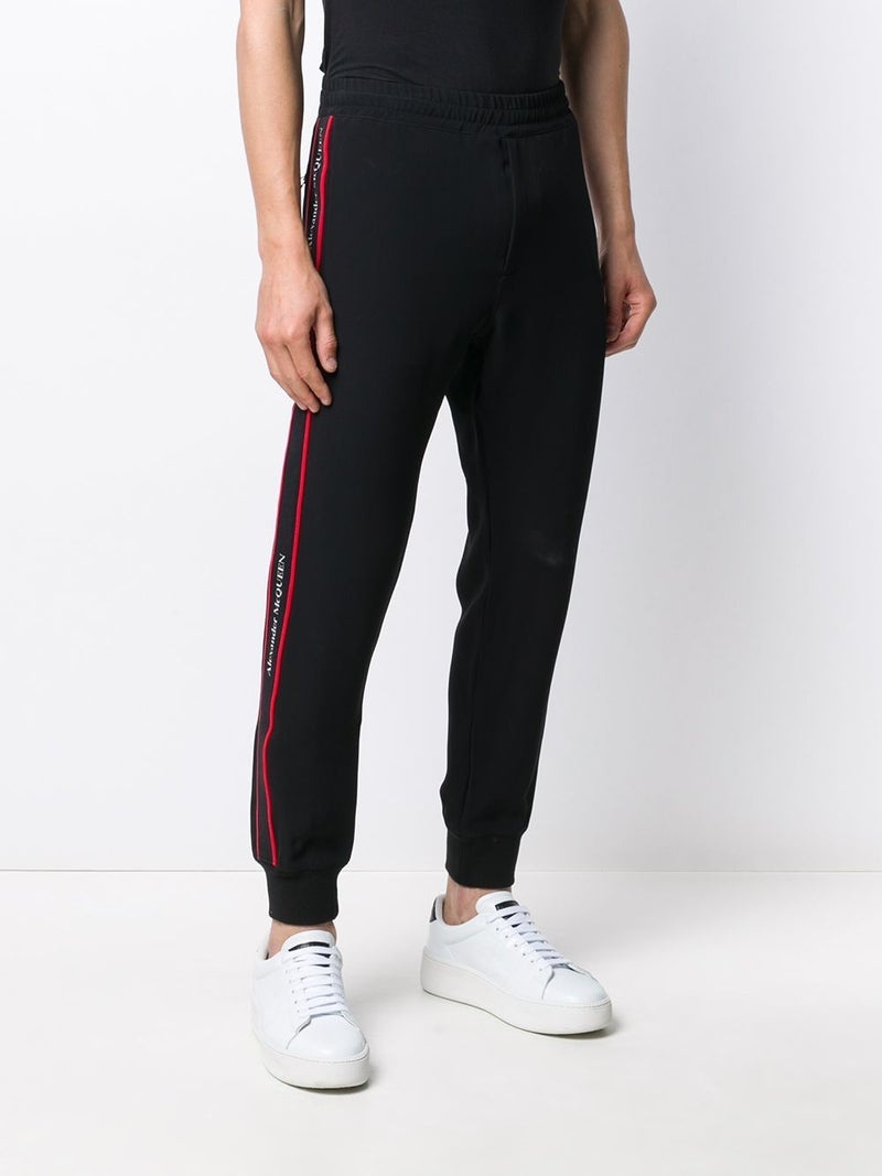 Slim-Fit Tapered Logo Webbing-Trimmed Crepe Track Pants - 3