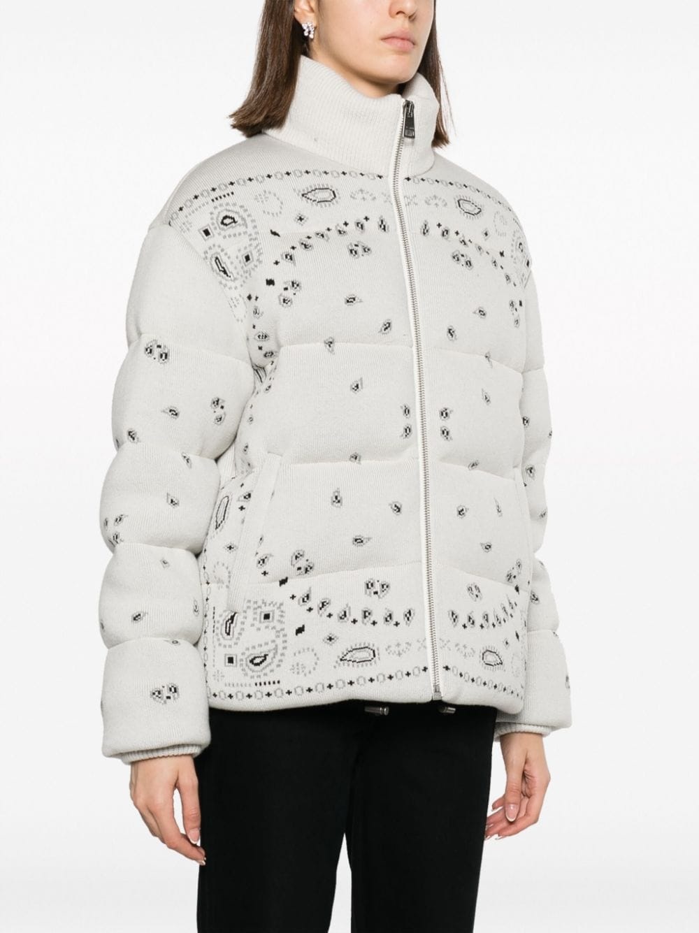 paisley-print padded jacket - 3