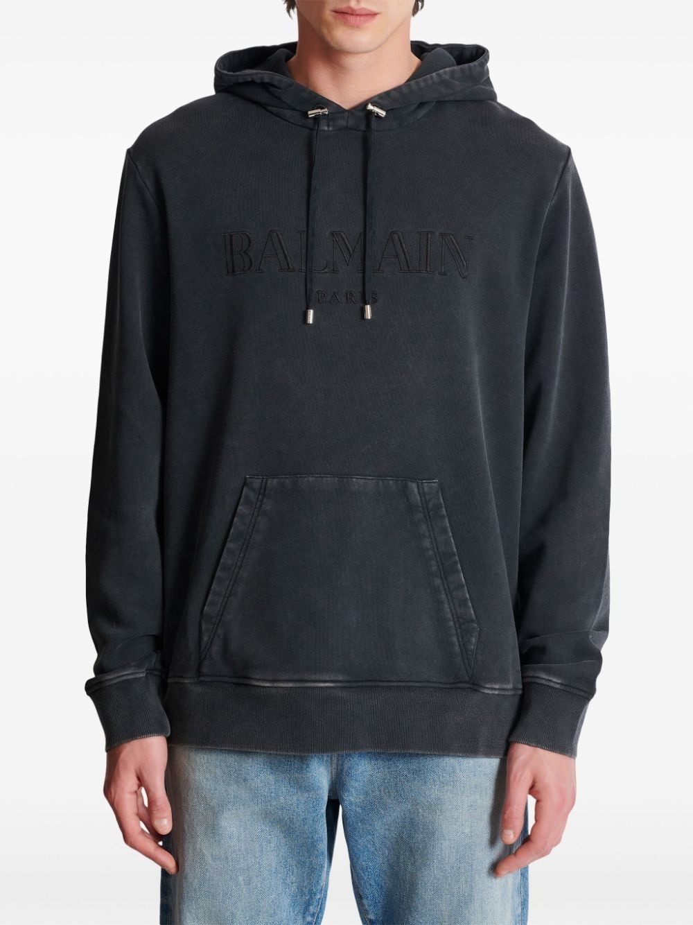 logo-embroidered hoodie - 5