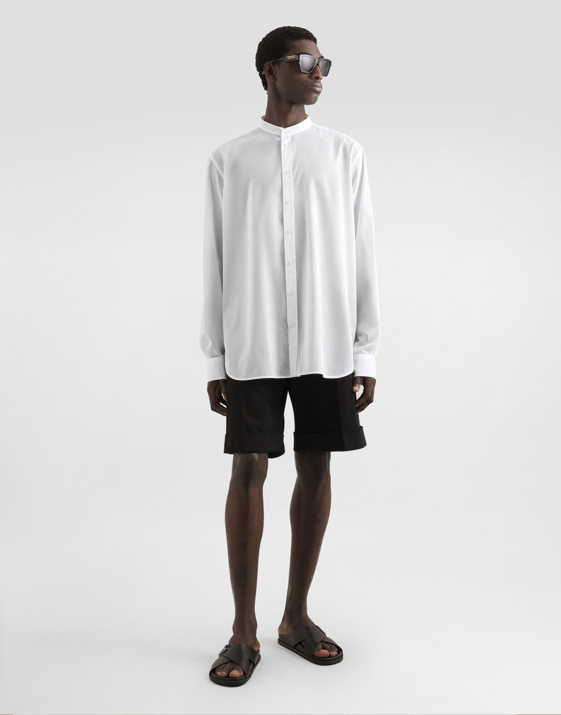 Dolce & Gabbana Cotton canvas mandarin shirt outlook