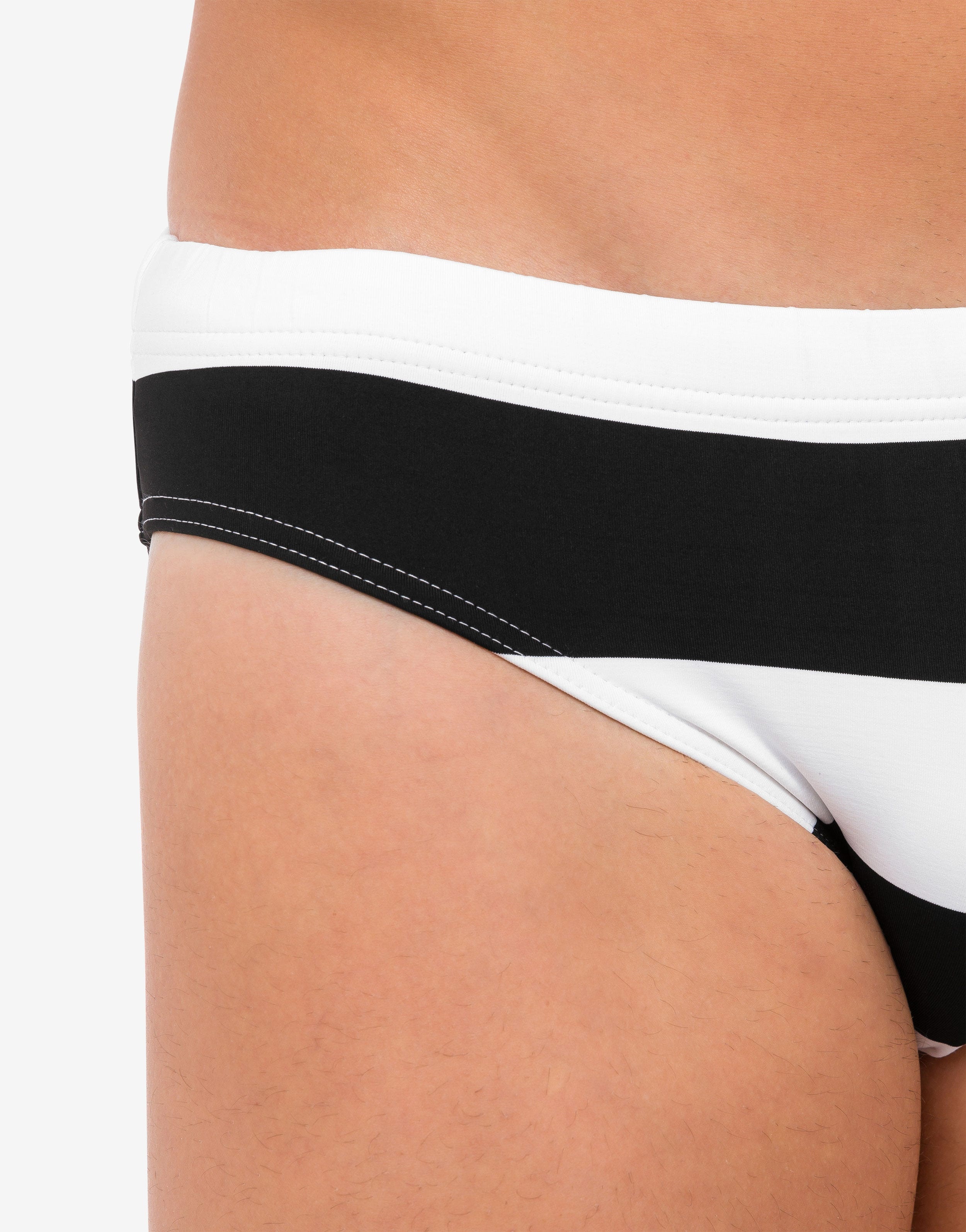 BLACK & WHITE STRIPES BIKINI BOTTOMS - 4