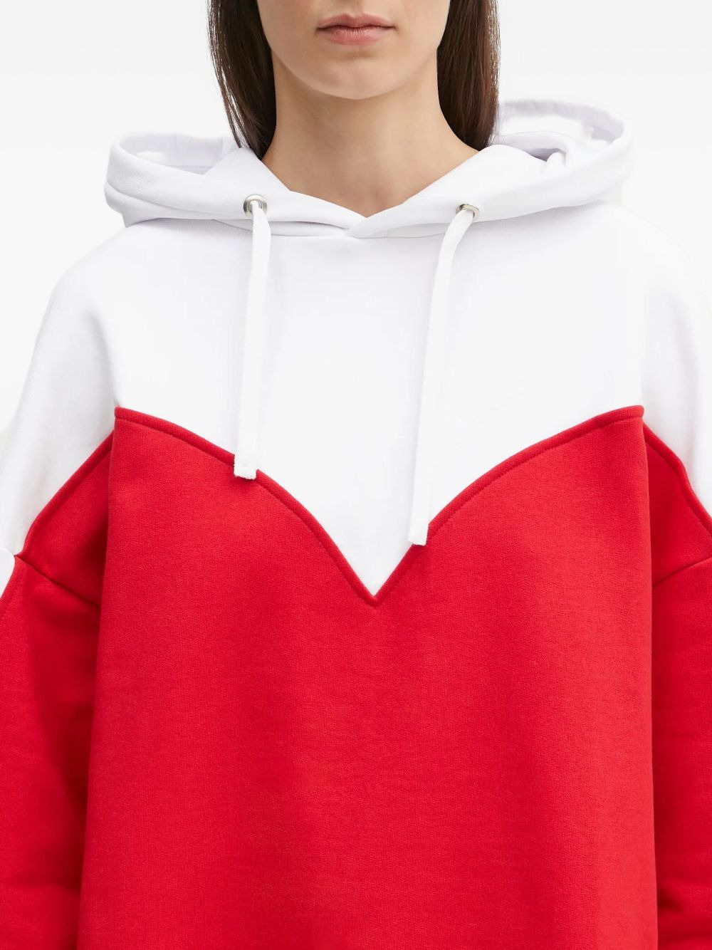 heart-shaped panelled hoodie - 5