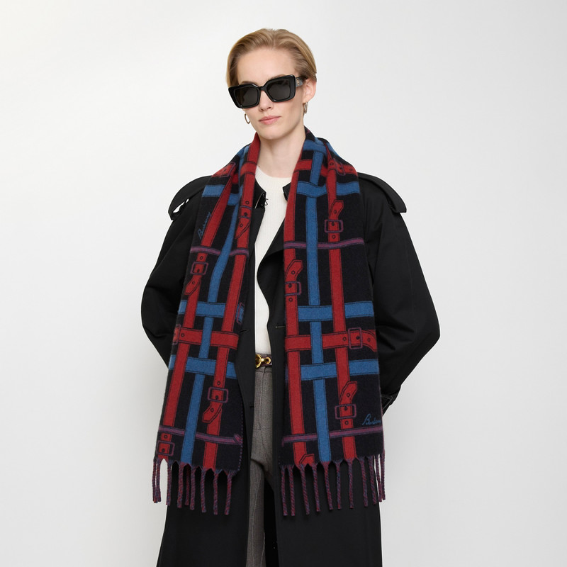 Belt Check Cashmere Scarf 4