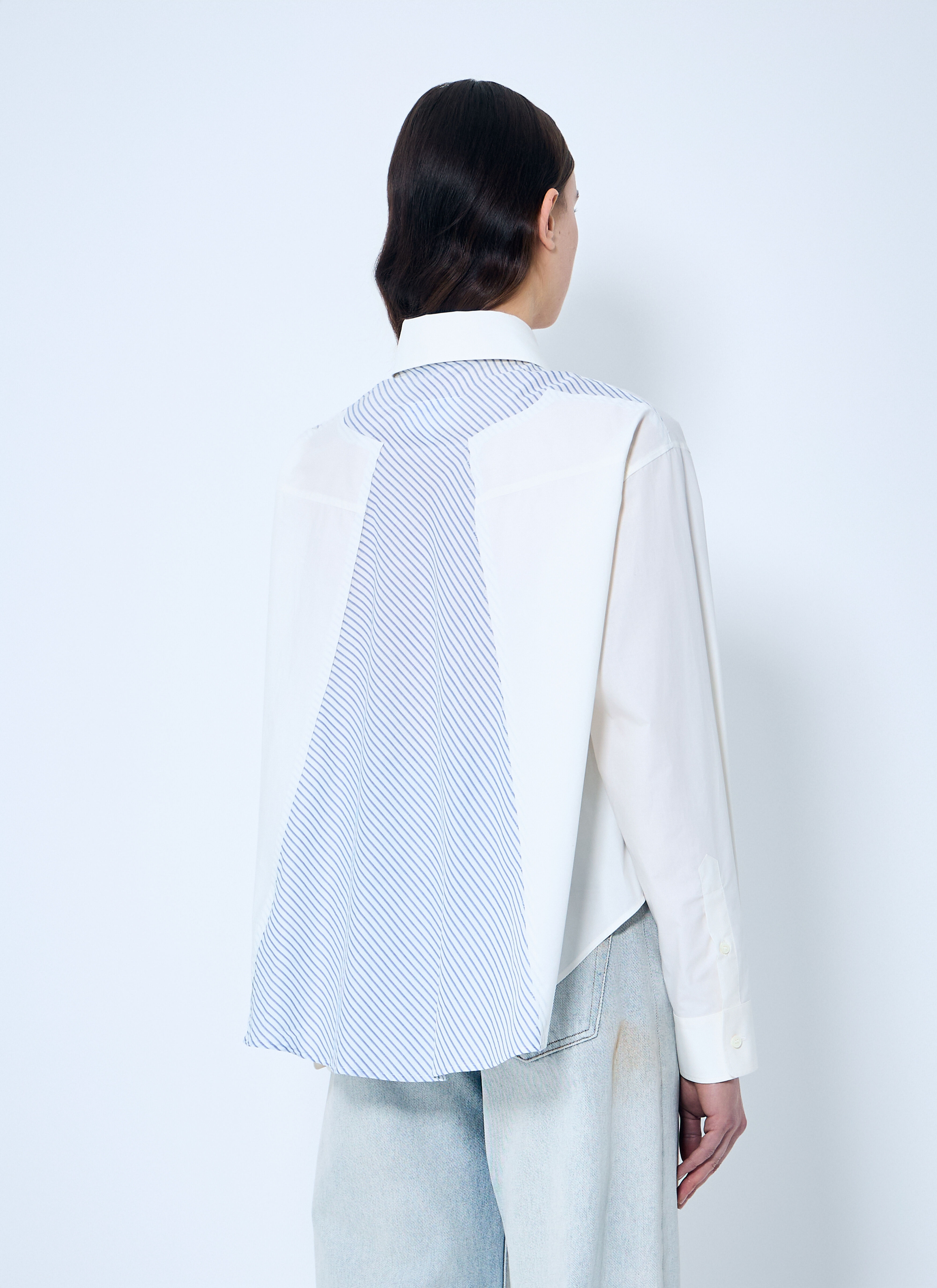 Cropped Contrast Shirt - 4