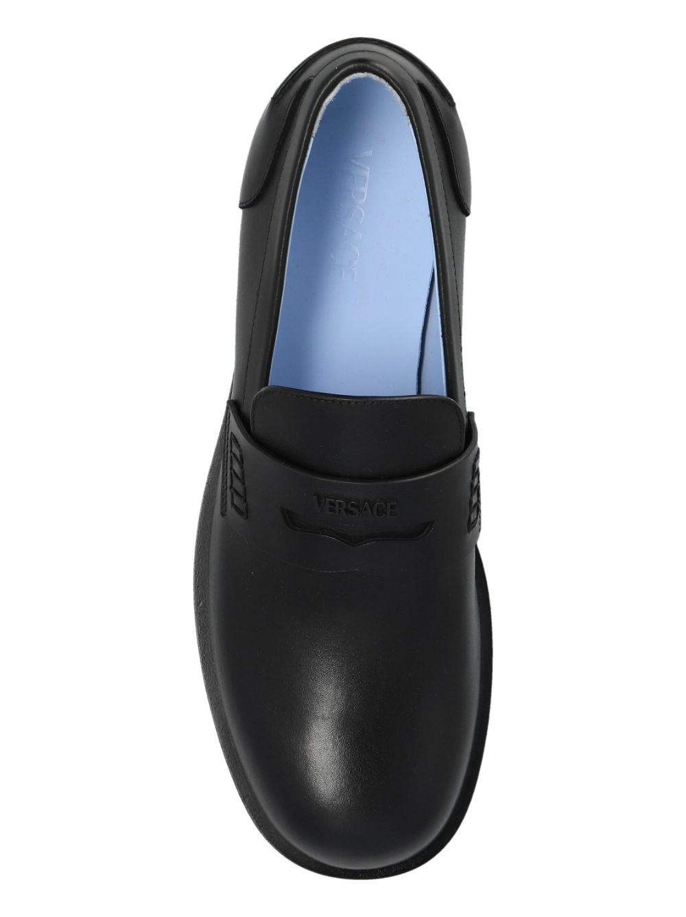 logo embossed loafers - 6
