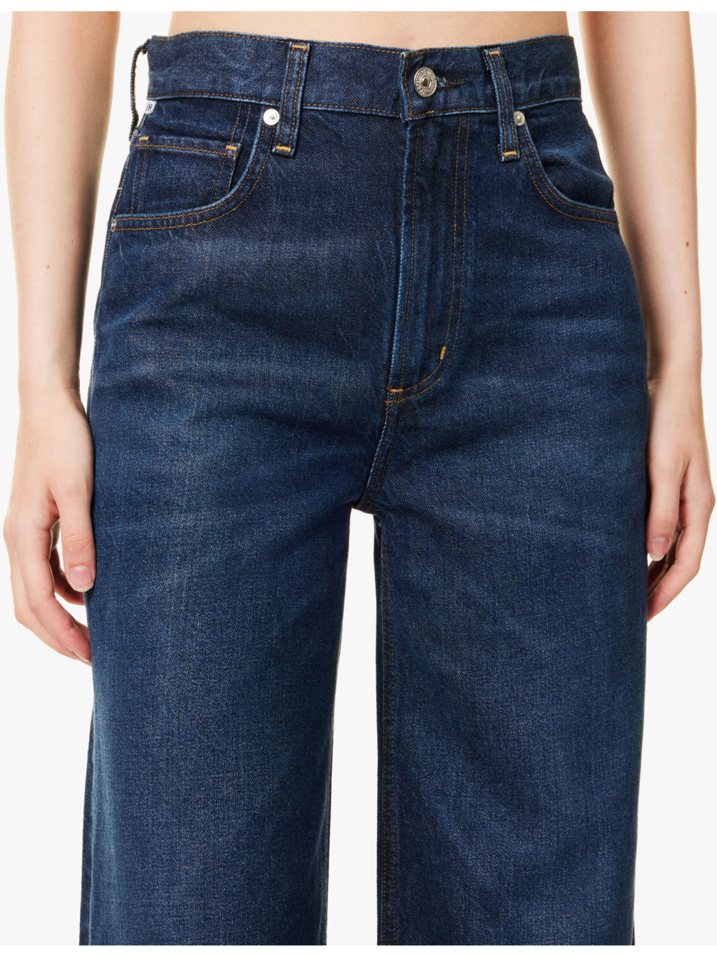 Paloma Baggy brand-patch wide-leg high-rise woven-blend jeans - 5