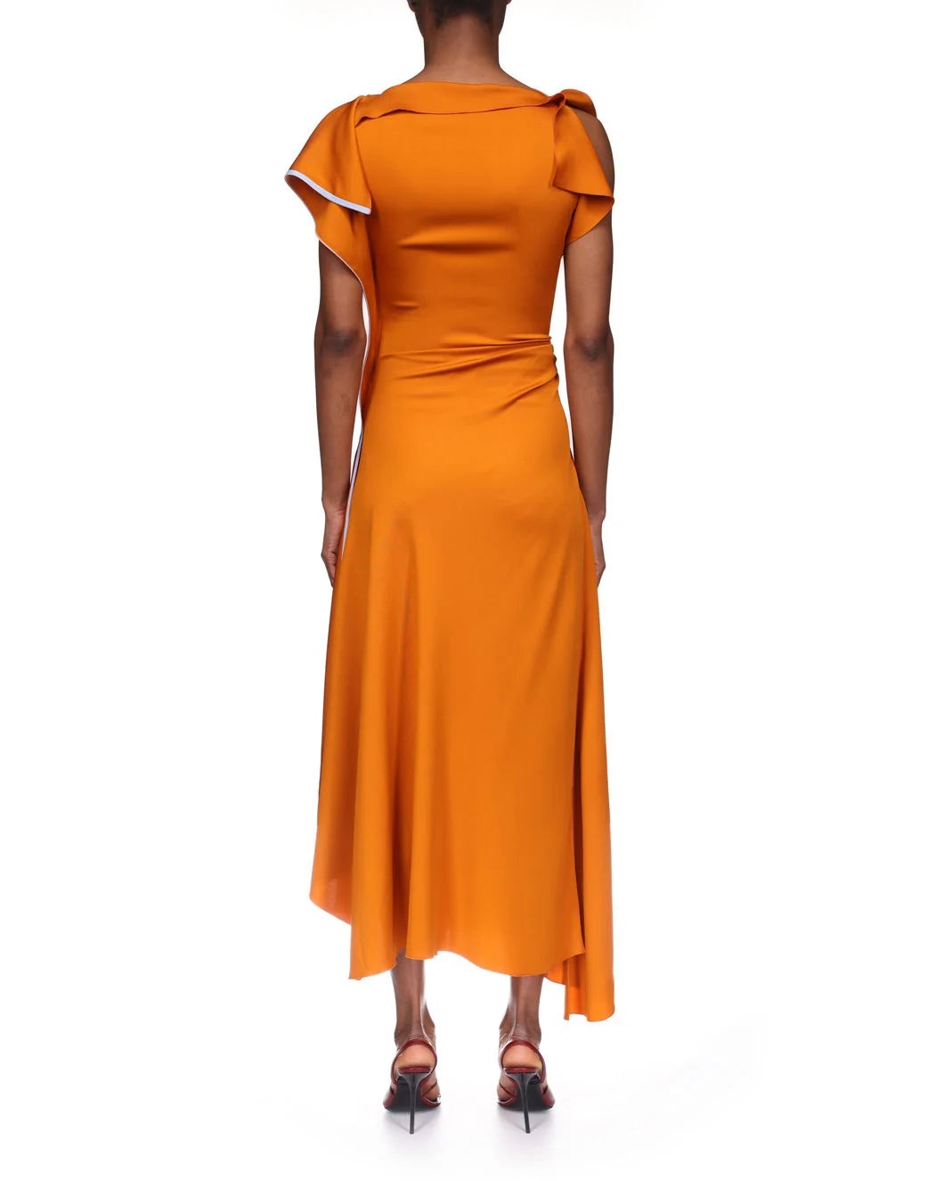 DRAPE SLEEVE MIDI DRESS - 3