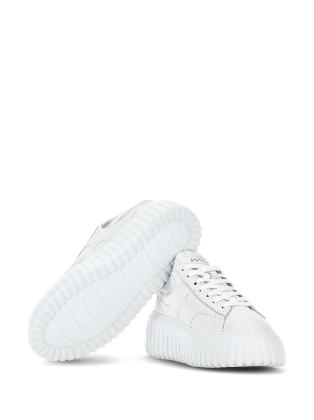 H-Stripes lace-up leather sneakers - 4