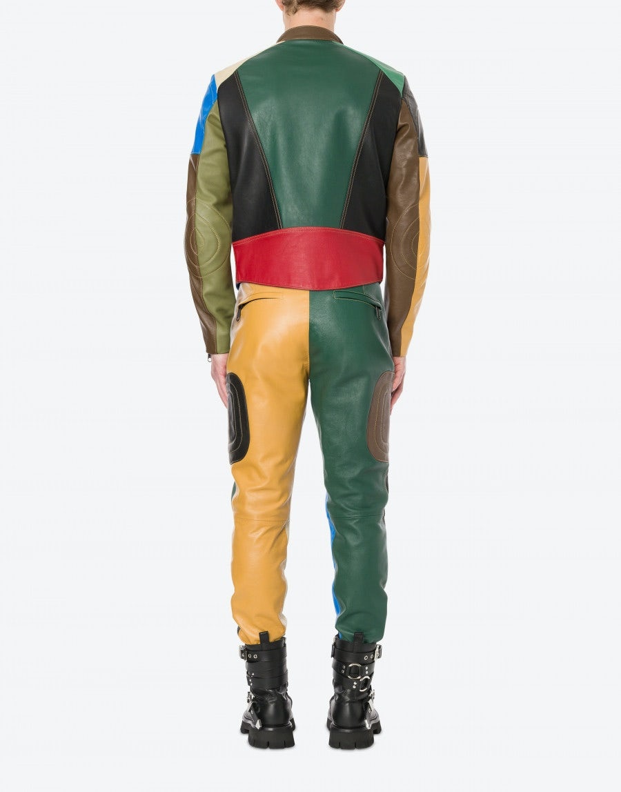 MIXED PATCHWORK NAPPA BIKER - 3