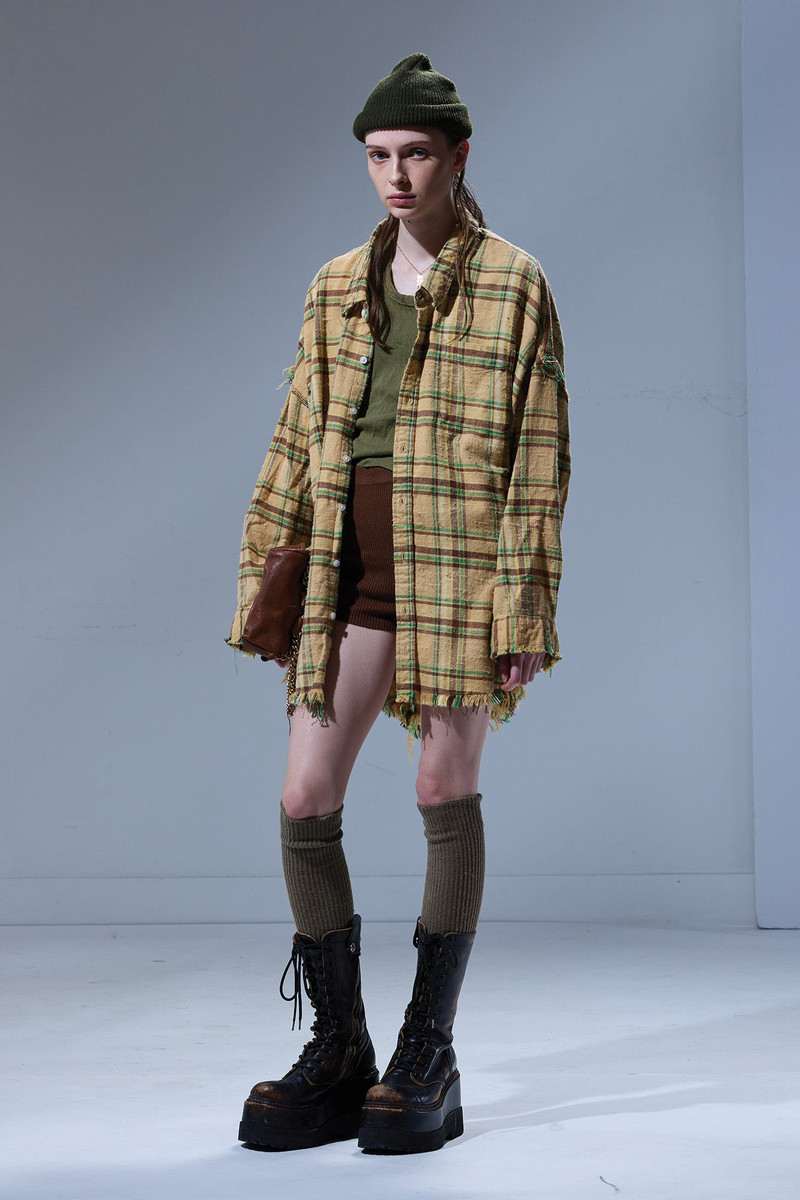 SHREDDED SEAM DROP NECK SHIRT 1