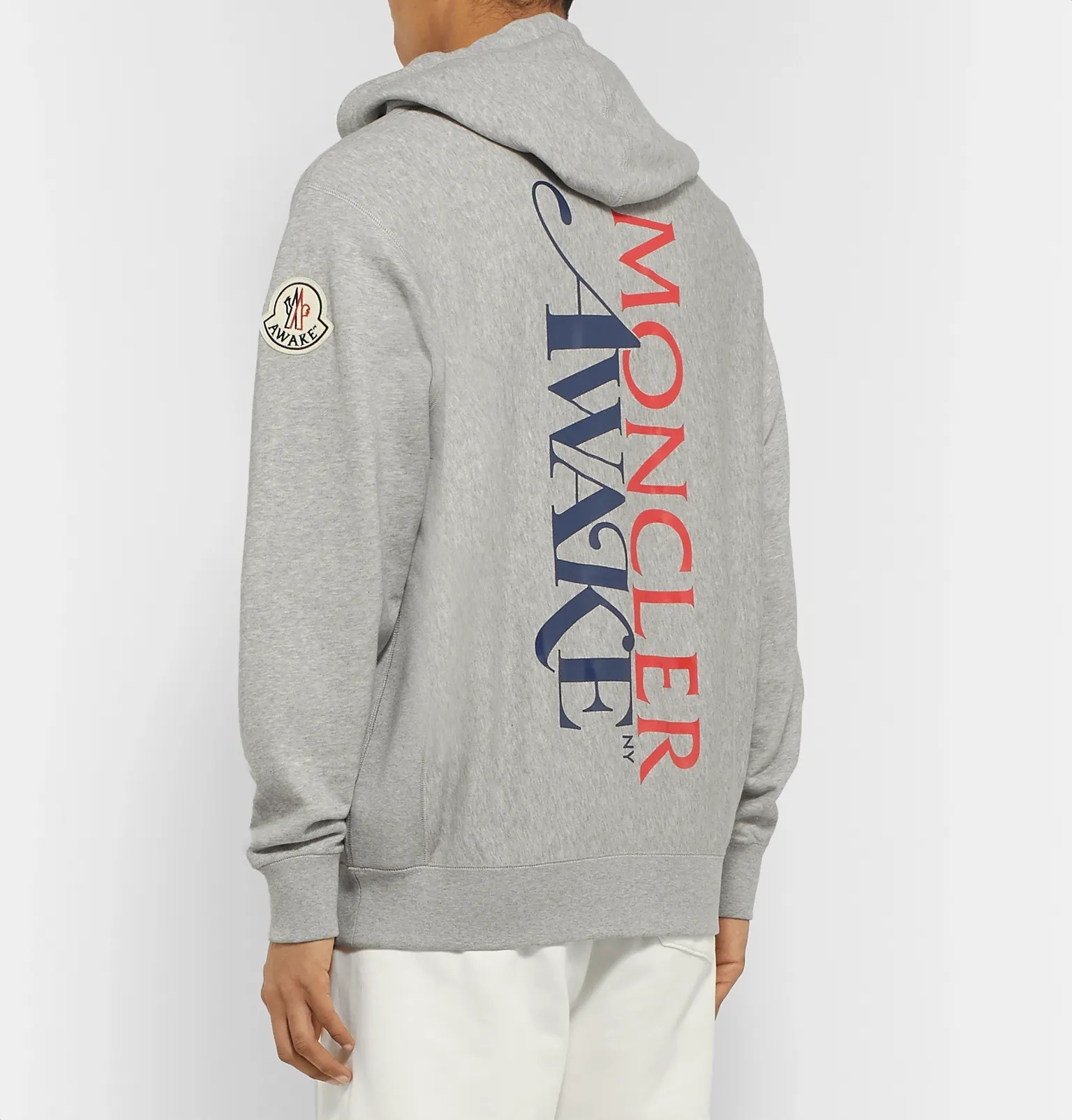 + Awake NY 2 Moncler 1952 Logo-Detailed Fleece-Back Cotton-Jersey Hoodie - 5