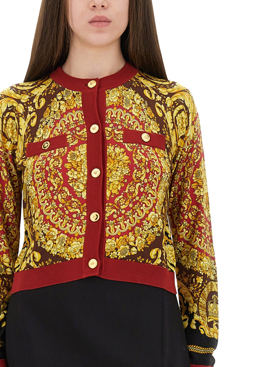Versace Women Baroque Silk Knit Cardigan - 4