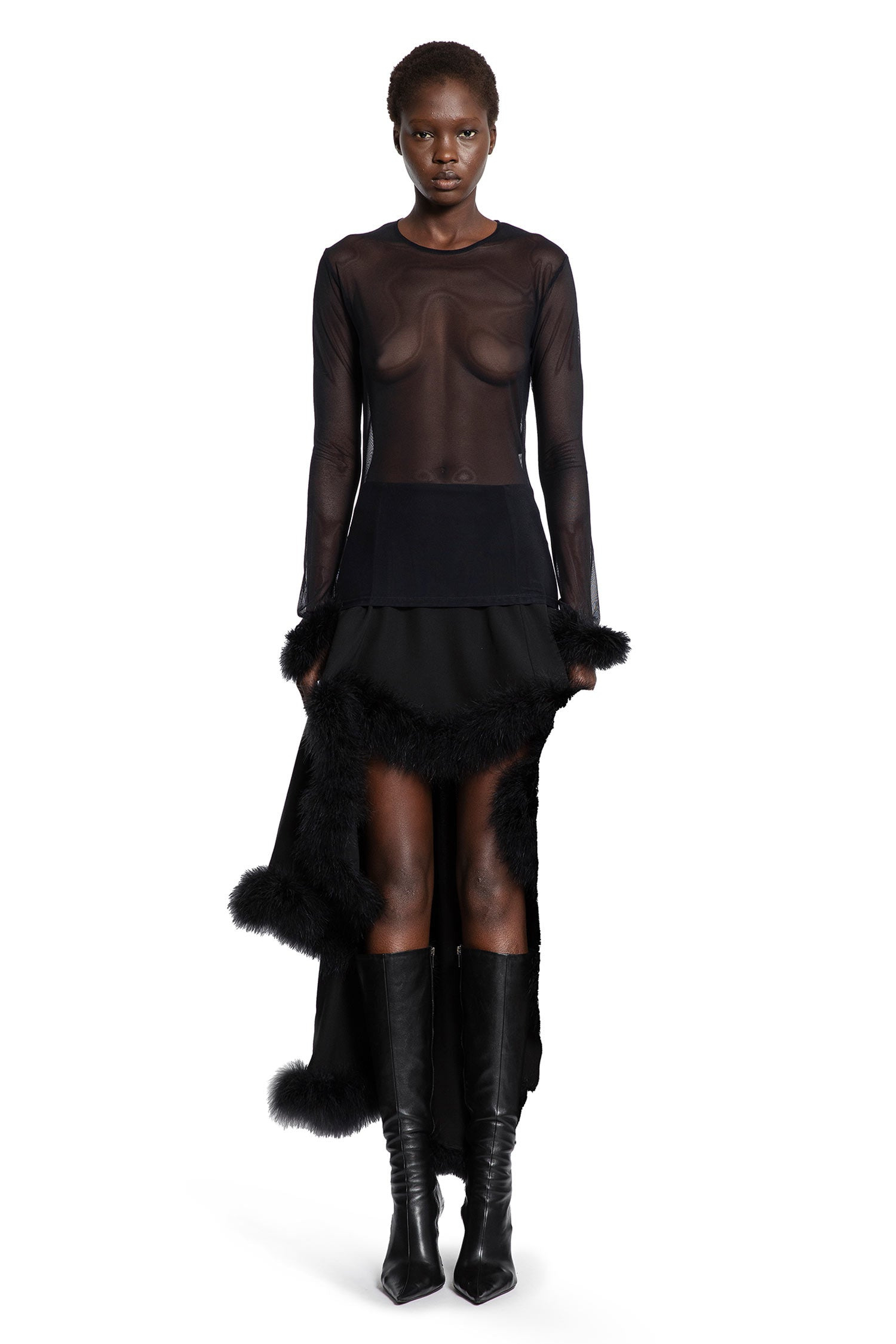 Marabou Asymmetric Skirt - 5