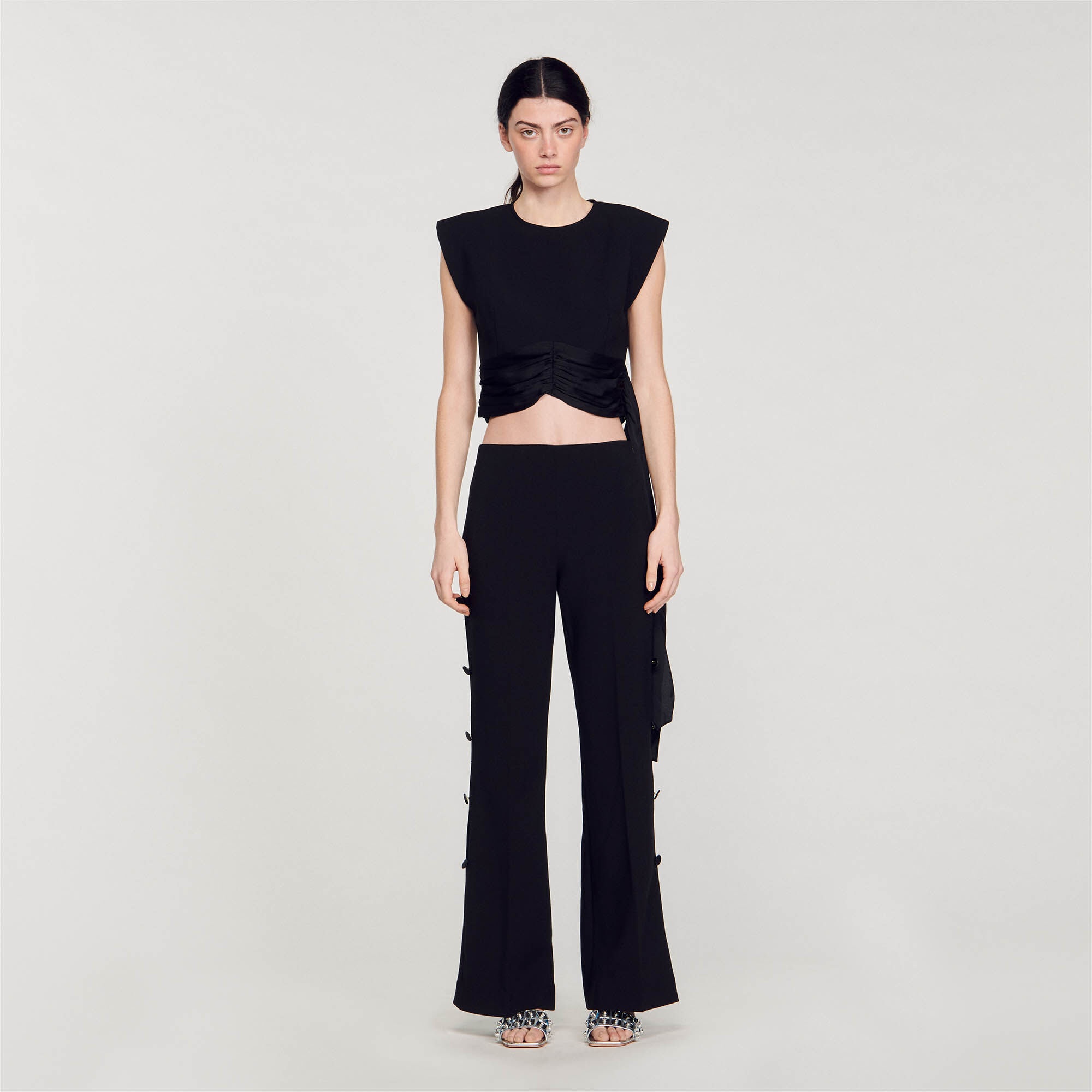 FLARED TROUSERS WITH CUTAWAY SIDES - 3