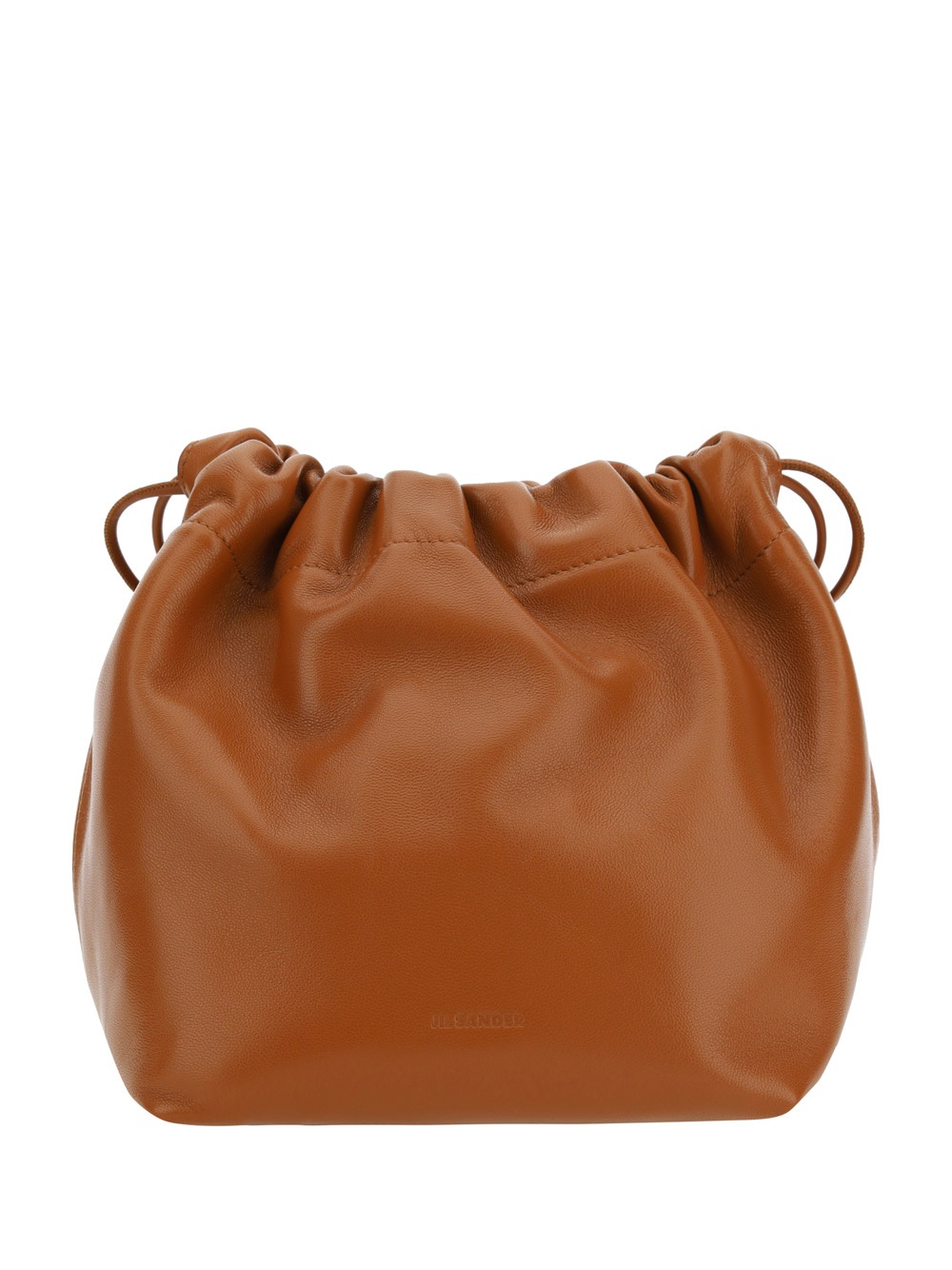 jil sander brown braided crossbody bag