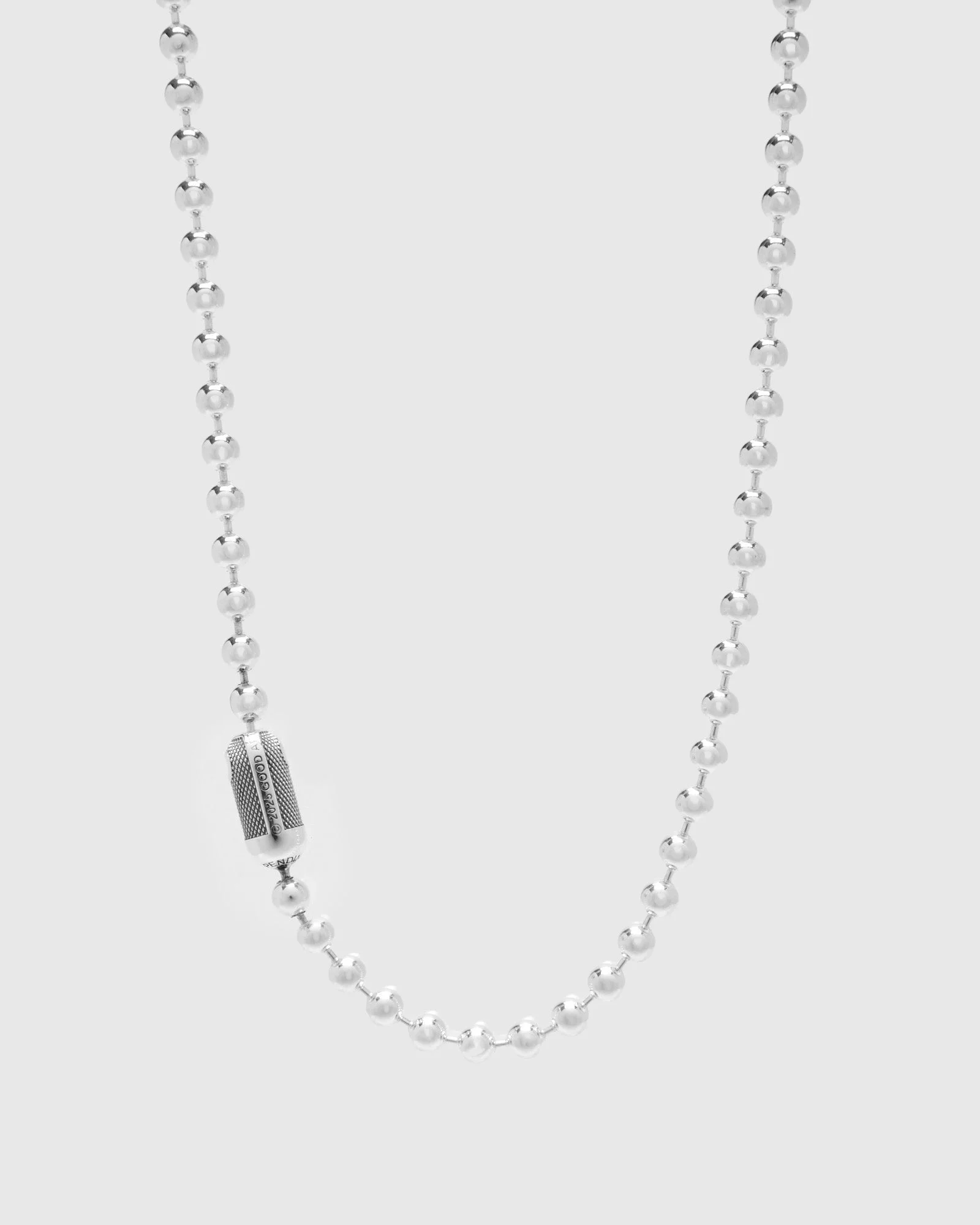2A Goosebumps Poplock Necklace Size B in Sterling Silver - 1