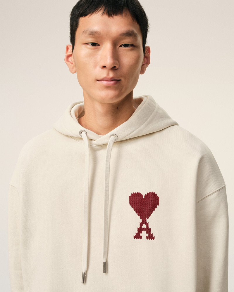 WHITE COTTON AMI DE COEUR HOODIE 4