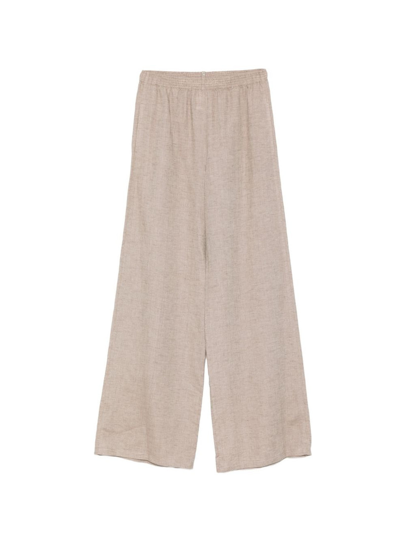 elastic-waistband trousers 1