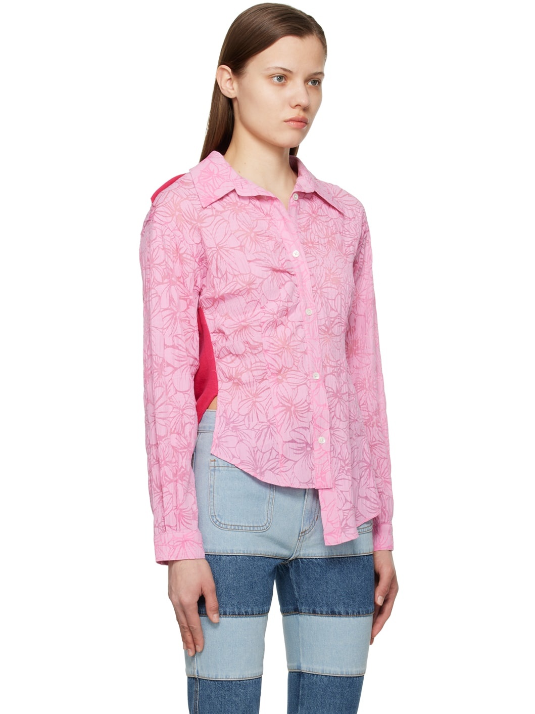 Pink Moeka Combination Shirt - 2