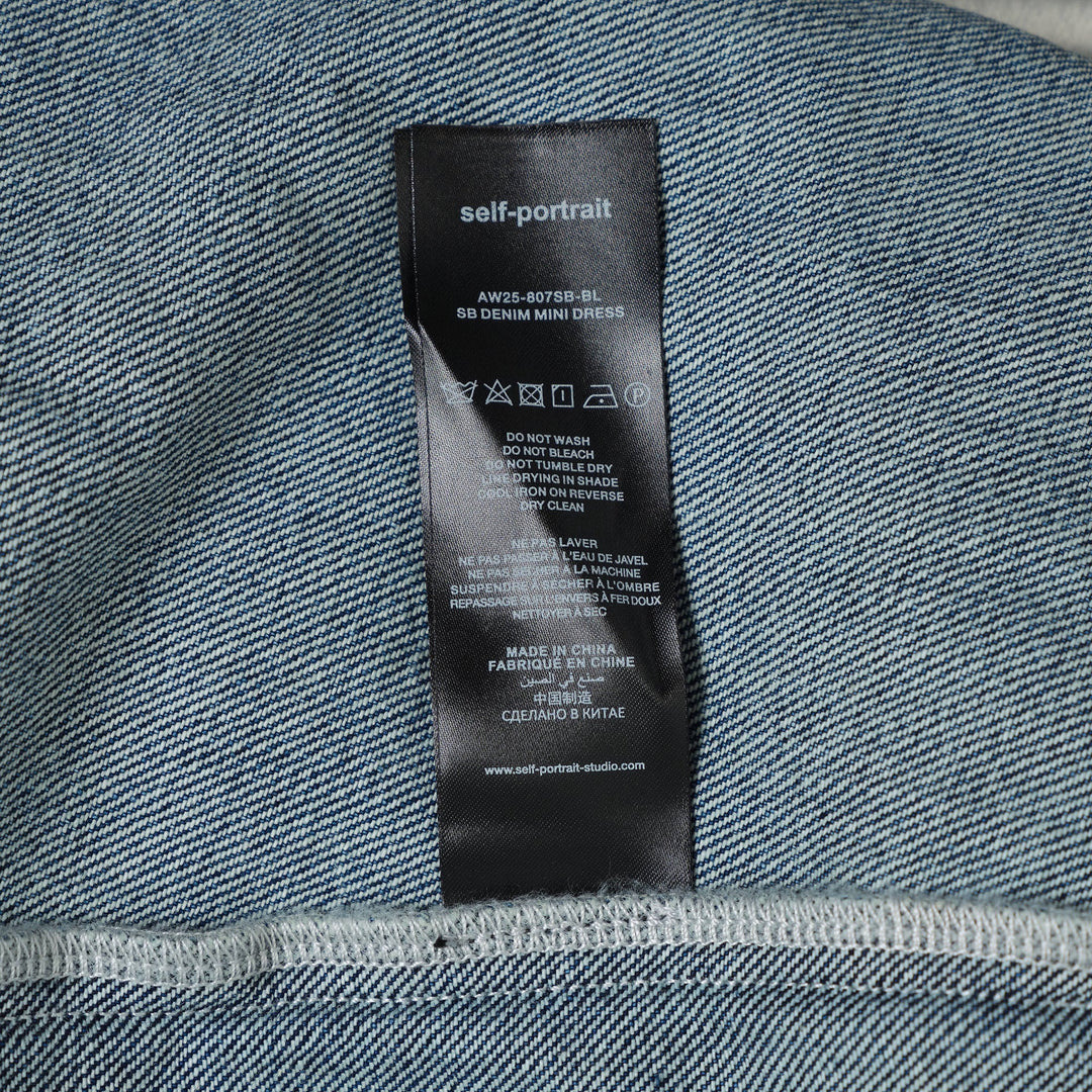 Belted Denim Mini Dress - 3