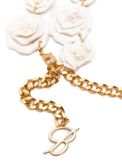 Blumarine floral-motif chain belt outlook