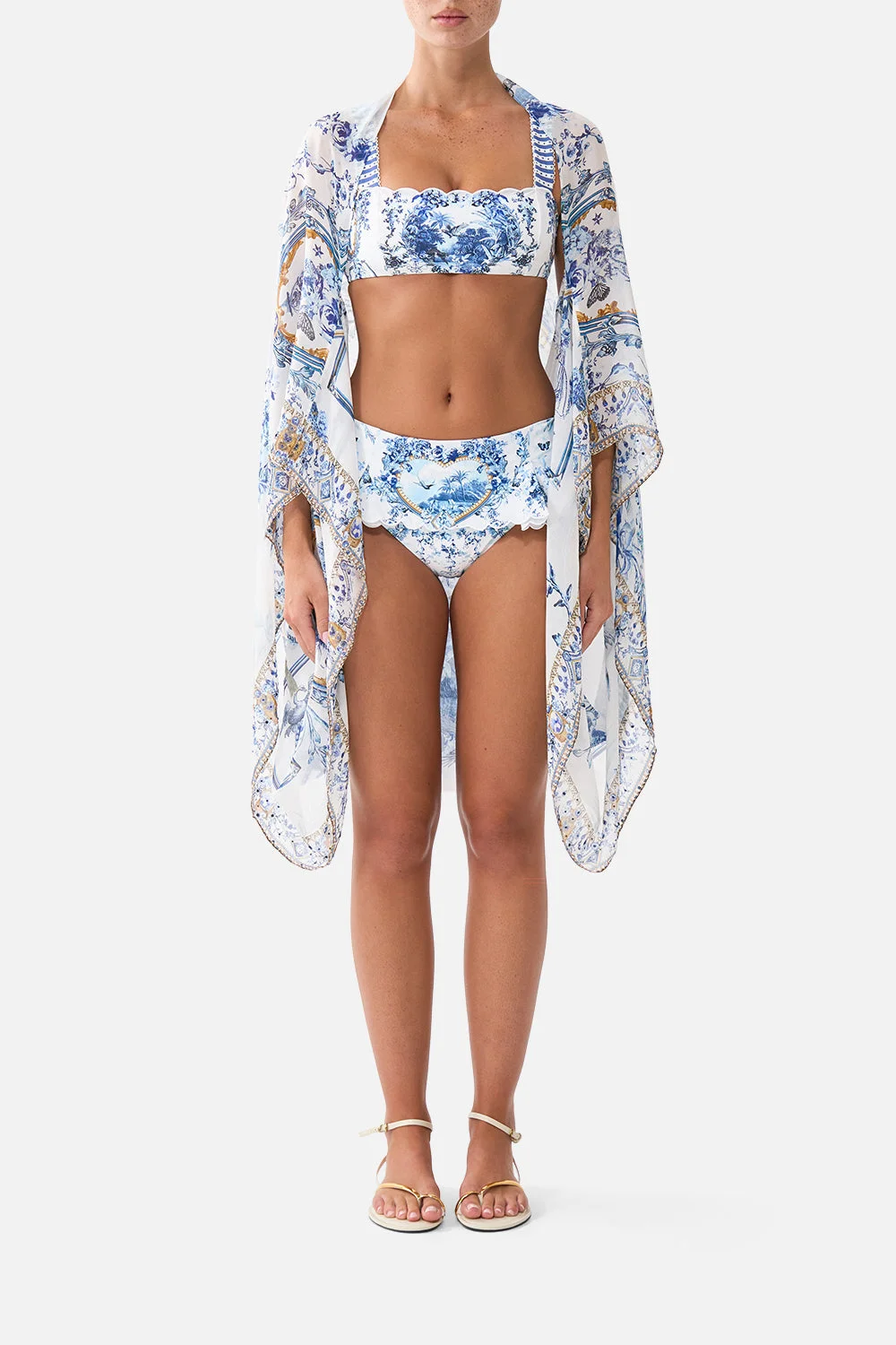 SILK CHIFFON SHRUG THE PORCELAIN PARLOUR - 1